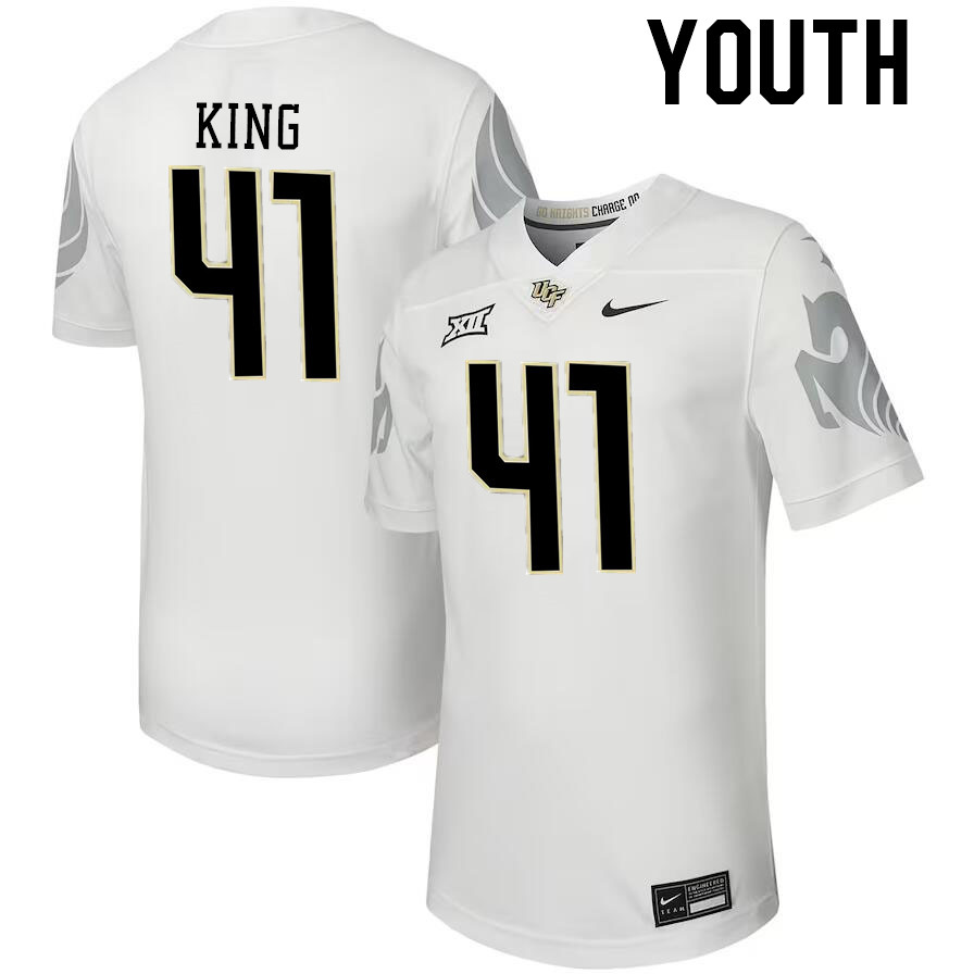 Youth #41 Gage King UCF Knights Big 12 Conference College Football Jerseys Stitched-Black